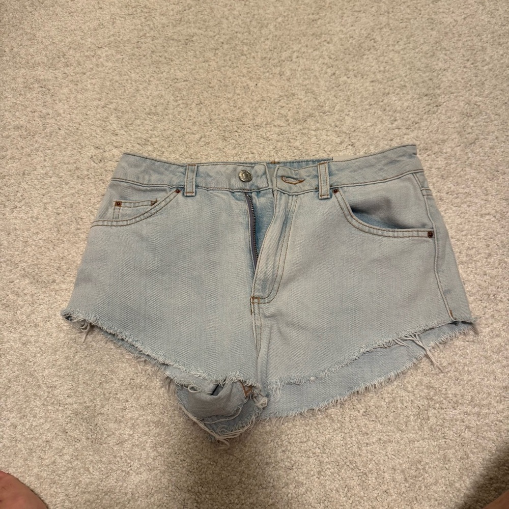 Light Blue Denim Women Shorts